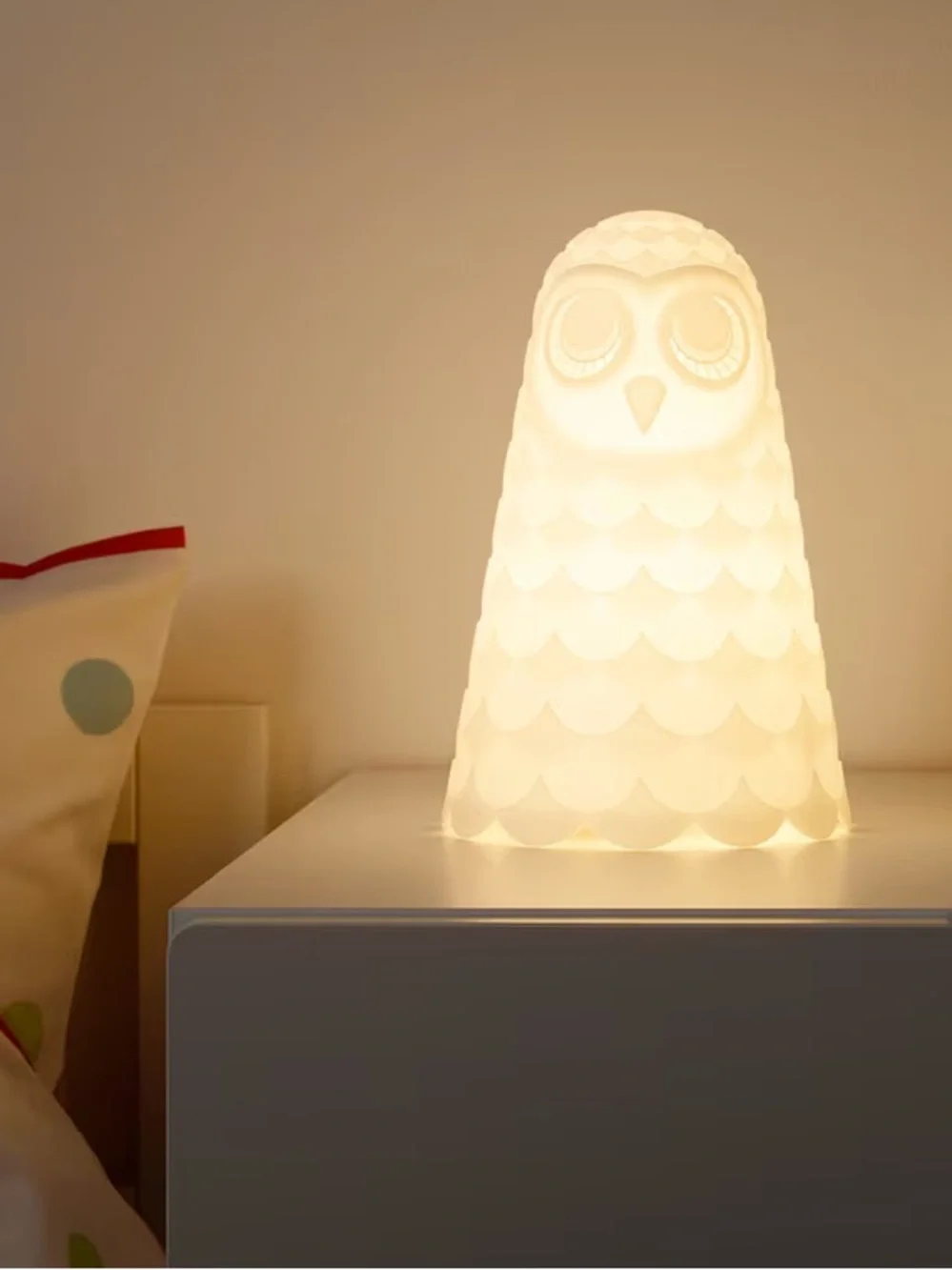Set of 2 IKEA White Owl Night Light